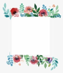 Picture Flower Frame Wedding Watercolor Invitation - Garden Roses, HD Png Download, Free Download