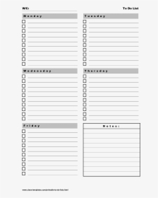 Microsoft Word To Do List Template Do List Format Microsoft - Weekly Planner And To Do List Template, HD Png Download, Free Download