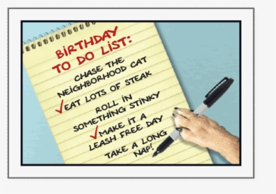 Birthday To Do List, HD Png Download, Free Download
