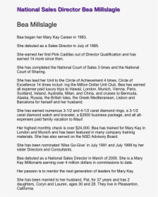 National Sales Director Bea Millslagle  bea Millslagle - Mary Kay National Sales Director Qualification, HD Png Download, Free Download