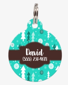 Christmas Trees Personalized Dog Id Tag For Pets"  - Illustration, HD Png Download, Free Download
