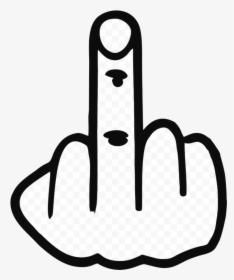Middle Finger Free Fuck You Fingers Clipart Transparent - Fuck Sticker, HD Png Download, Free Download