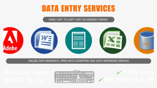 Transparent Typing Png - Data Entry Work Logo, Png Download, Free Download