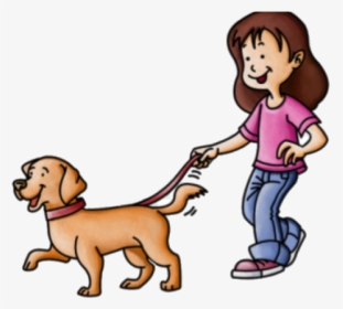 Dog Walking Pets Clipart Walker Clip Art Transparent - Walk The Dog Clipart, HD Png Download, Free Download
