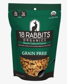 Almond, Cashew & Coconut Grain Free Granola - 18 Rabbits Granola, HD Png Download, Free Download