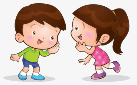 Clip Art Girl Talking Clipart - Girl Boy Talking Clipart, HD Png Download, Free Download