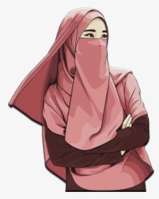 Niqab Girl Drawing, HD Png Download, Free Download
