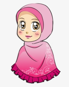 Girl Hijab Cartoon Png Clipart , Png Download - Muslim Girl Cartoon Icon, Transparent Png, Free Download