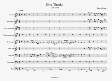 Transparent Give Thanks Png - Bodak Yellow Piano Notes, Png Download, Free Download