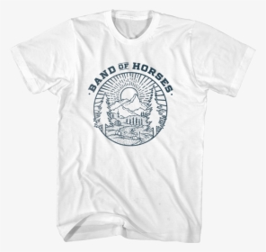 Mountain Landscape Tee - Band Of Horses T Shirt, HD Png Download, Free Download