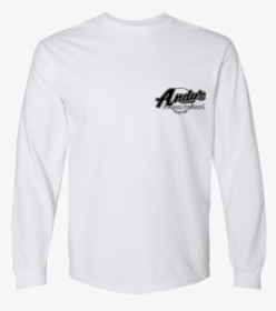 White Black Long Sleeve Front - Long-sleeved T-shirt, HD Png Download, Free Download