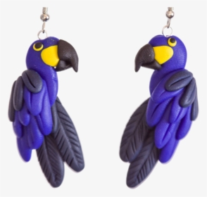 Handcrafted Hyacinth Macaws Earrings - Macaw, HD Png Download, Free Download