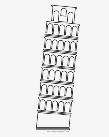 Leaning Tower Of Pisa Coloring Page - Leaning Tower Of Pisa Colouring, HD Png Download, Free Download
