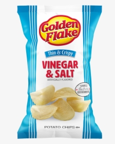 Golden Flake Thin & Crispy Potato Chips, Vinegar & - Junk Food, HD Png Download, Free Download