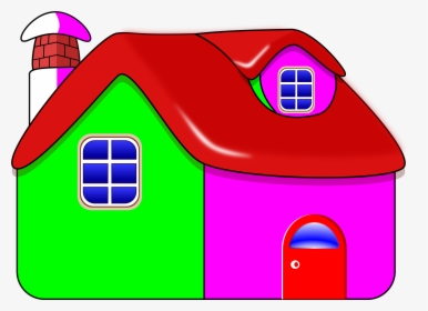 Transparent House Cartoon Png - Clipart Cartoon Colorful House, Png Download, Free Download