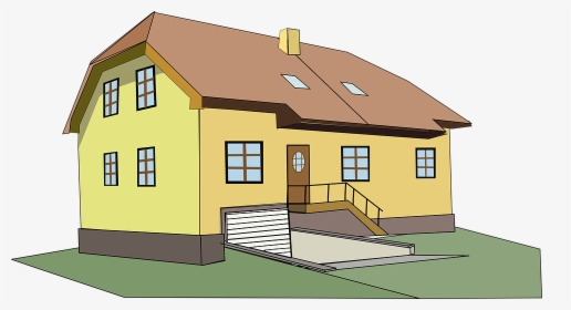 House, Home, 2-story, Yellow, Big, Residential - Home Clipart, HD Png Download, Free Download