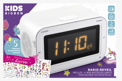 Dual Radio Alarm Clock Rr30bcunicornstick Bigben Kids - Radio Unicornio, HD Png Download, Free Download