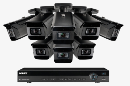 16 Channel 4k Nvr And 8 Outdoor 4k Ip Fixed 30fps Real - Lorex Security Camera System, HD Png Download, Free Download