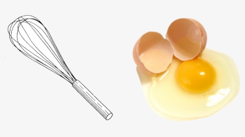 Whisk And Broken Egg - Egg White, HD Png Download, Free Download