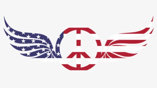 Peace, Sign, America, Red, White, Blue, Stars, Usa - American Peace, HD Png Download, Free Download