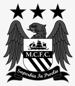 Manchester City Logo Black And White Png , Png Download - Man City Logo Vector, Transparent Png, Free Download