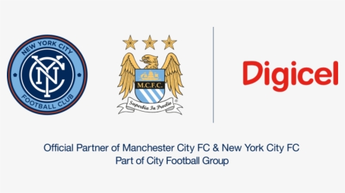 Digicel Partnership Lockup - New York Man City, HD Png Download, Free Download