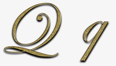 Letter Q Gold Font Letter Q Write Type Fonts - Body Jewelry, HD Png Download, Free Download