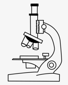 Microscope, Lab, Chemistry, Science, Cells, Particles - Microscope Black And White, HD Png Download, Free Download