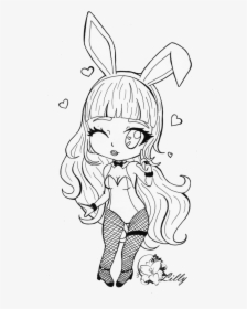 Playboy Bunny Lineart - Line Art, HD Png Download, Free Download