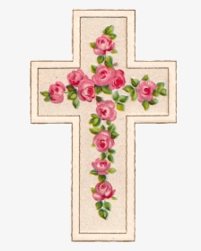 Transparent Free Easter Clipart - Pink Flower Cross Clipart, HD Png Download, Free Download