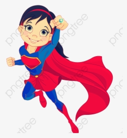 Mom Clipart Superwoman Png - Cartoon Super Hero Girl, Transparent Png, Free Download