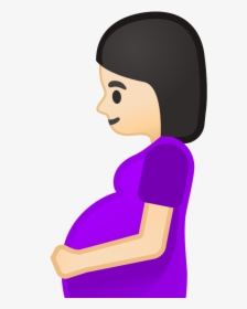 Pregnant Woman Light Skin Tone Icon - Pregnant Icon Png, Transparent Png, Free Download