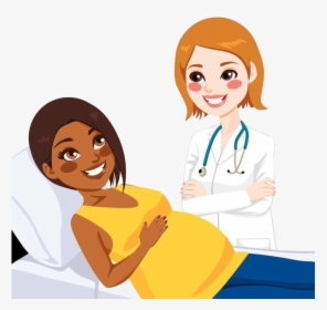 Transparent Pregnant Woman Clipart Free - Patient On Chemotherapy Cartoon, HD Png Download, Free Download