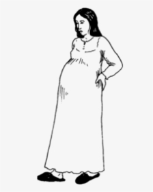 A Pregnant Woman Walking" 								 Title="a Pregnant - Sketch, HD Png Download, Free Download