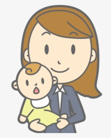 Pleased,cheek,fictional Character - Mom And Baby Clipart, HD Png Download, Free Download