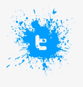 Transparent Twitter Icon Png - Black Paint Splatter, Png Download, Free Download
