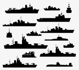 Warship Maritime Transport Stock Illustration - Warships Silhouettes, HD Png Download, Free Download