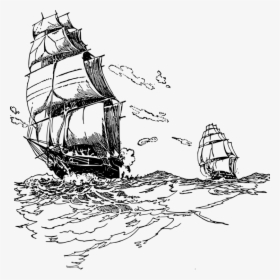 Transparent Sailing Ship Png - Must Go Down To The Seas Again Card, Png Download, Free Download