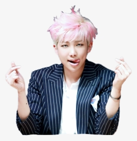 Namjoon Pink Hair Png, Transparent Png, Free Download