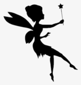 #tinkle #fairy #fairies #wand #magic #wings #fly #star - Small Fairy Flying Silhouette, HD Png Download, Free Download