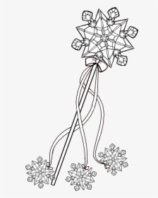 Wand - Snowflake Coloring Pages, HD Png Download, Free Download