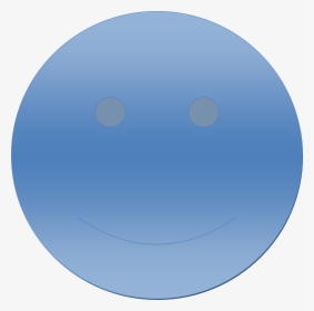 Blue Gradient Smiley Face - Circle, HD Png Download, Free Download