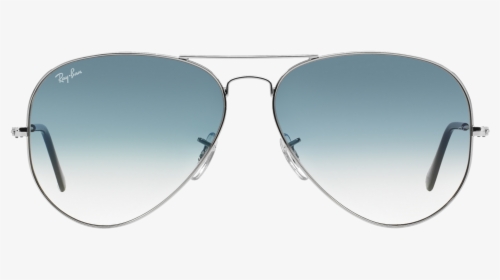 Ray Ban Rb3025 003/3f Silver/ Blue Gradient - Silver Ray Ban Aviator Sunglasses, HD Png Download, Free Download