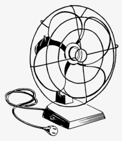 Air, Blower, Blowing, Cooling, Electric, Fan, Household - Drawing Of A Fan, HD Png Download, Free Download