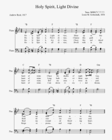 Holy Spirit, Light Divine Sheet Music Composed By Tune - Gaudete Piano Sheet Music, HD Png Download, Free Download