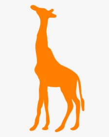 Orange Giraffe Silhouette, HD Png Download, Free Download