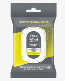 Dove Men Care Deodorant Wipes Active Fresh 25ct Front - Dove Men Deodorant Wipes, HD Png Download, Free Download