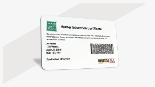 Huntingsmart Texas Hunter Safety Education Course - Texas Parks And Wildlife Department, HD Png Download, Free Download