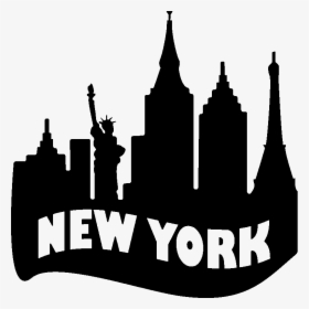 Sticker New York Skyline Texte Ambiance Sticker Kc2304 - New York Stickers Transparent, HD Png Download, Free Download