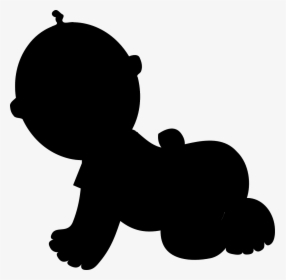Silhouette Infant Clip Art - Baby Clipart Silhouette, HD Png Download, Free Download